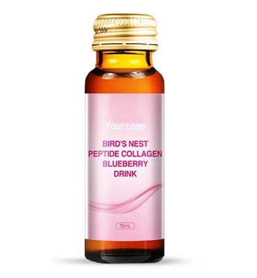 OEM Bird's Nest Peptide Blueberry Supplements عن طريق الفم سائل كولاجين شراب 6 جم كولاجين سائل