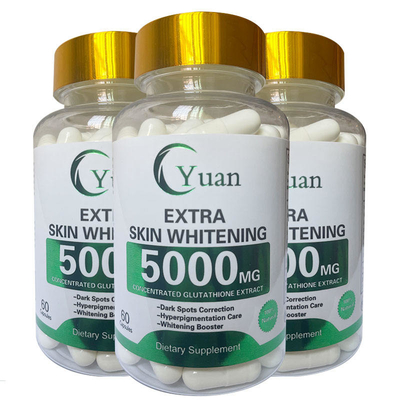 5000MG 3X إضافي مسحوق اللؤلؤ التبييض OEM الجلوتاماكس الجلوتاثيون حبوب تبييض البشرة