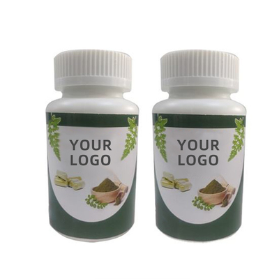 OEM Moringa مسحوق التسميات الخاصة كبسولات المورينغا العضوية تخصيص مسحوق أوراق المورينغا