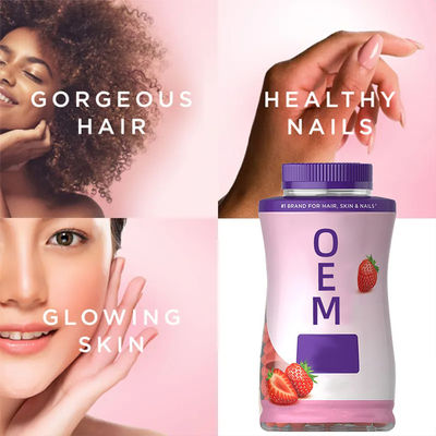 نمو الشعر الفراولة فيتامينات العلكة المخصصة