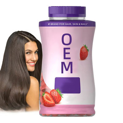 نمو الشعر الفراولة فيتامينات العلكة المخصصة