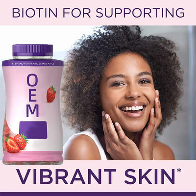 نمو الشعر الفراولة فيتامينات العلكة المخصصة